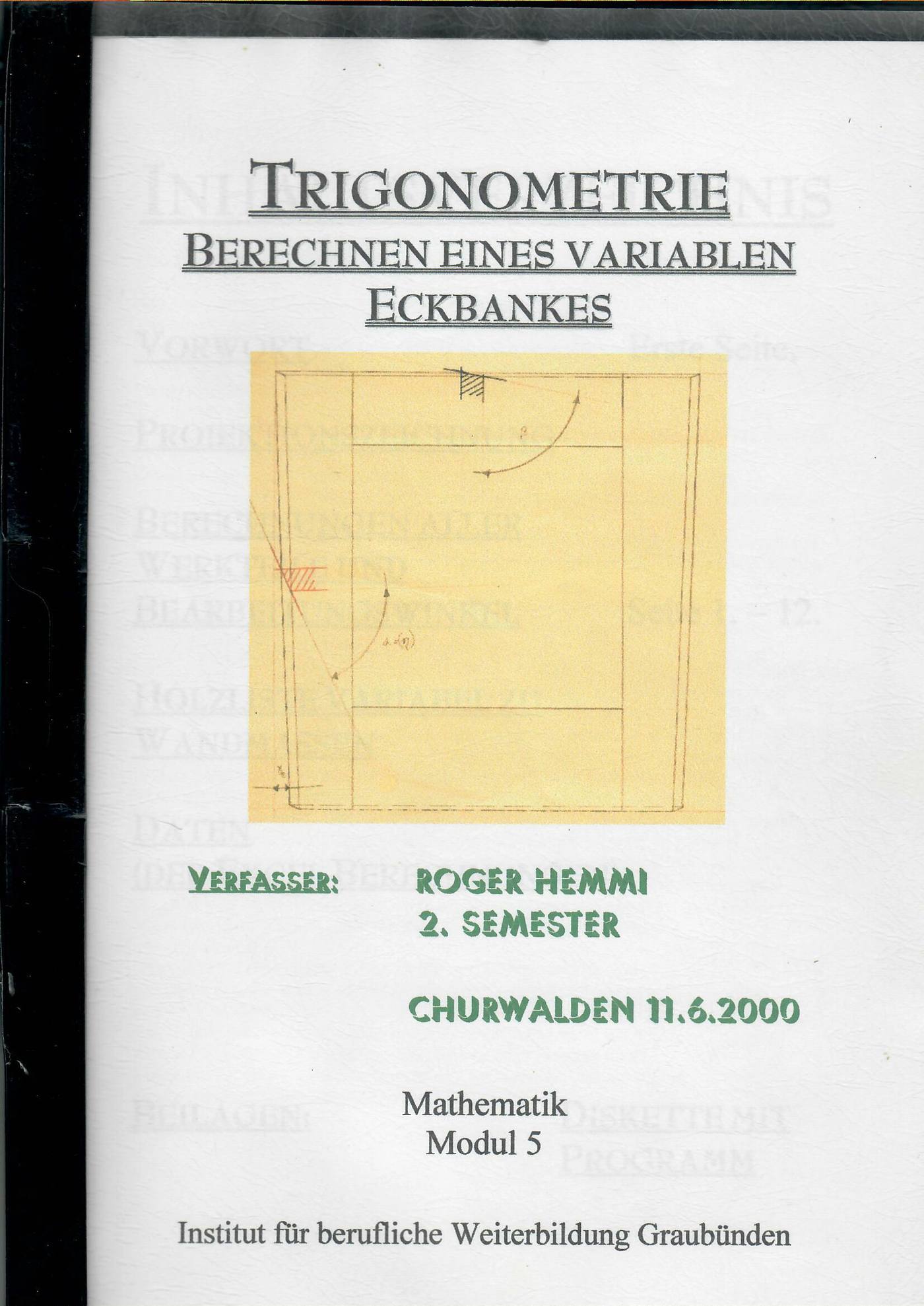 Titelblatt der variablen Eckbank-Holzliste mit Schreiner-Berechnung und Materialplanung